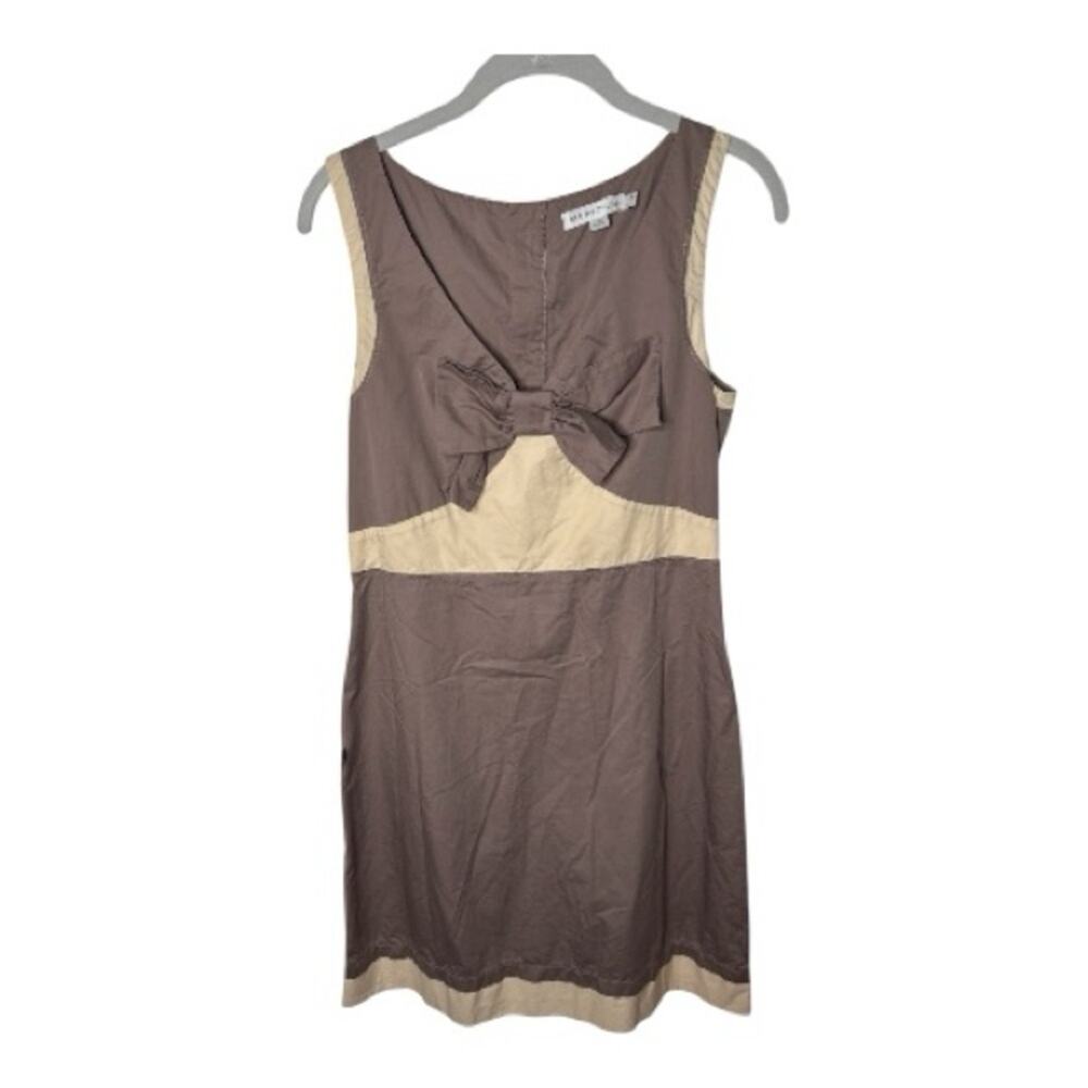 See by Chloe Gray Cream Bow Front Sleeveless Dress 8